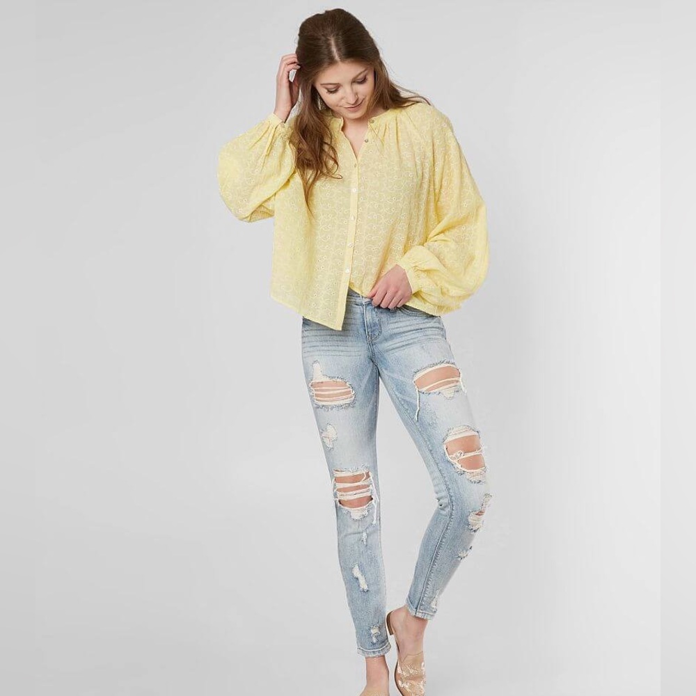 Free People Down From The Clouds Blouse - Picture 3 of 9
